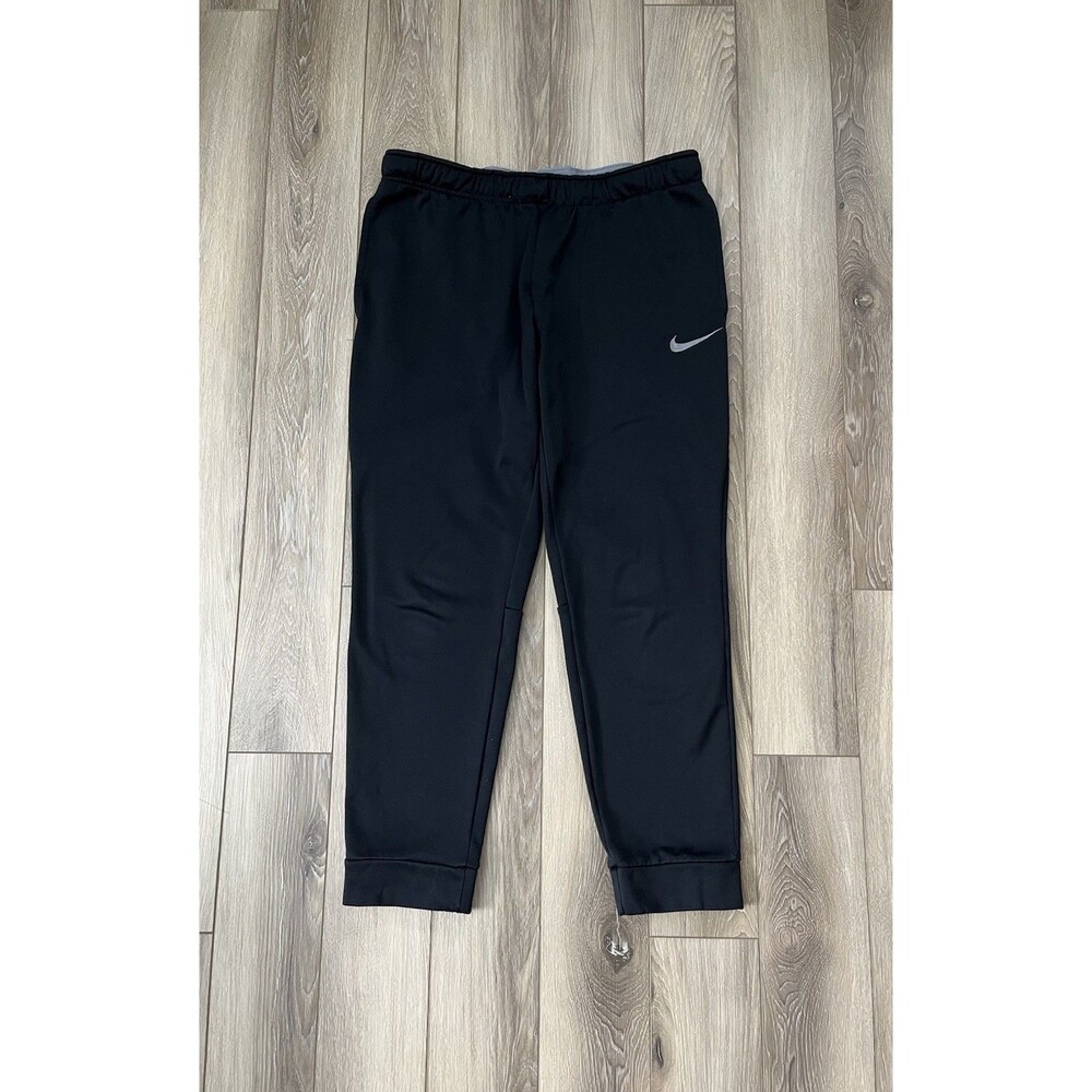 Nike Therma-Fit Black Fleece Jogger Sweatpants Mens Sz XL Pockets Drawstring